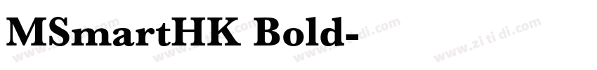 MSmartHK Bold字体转换
